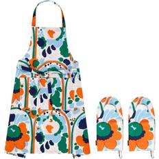 Sets de table Marimekko Karuselli Textile Set 3 Pieces White-Orange-Blue-Emerald Place Mat Orange, White, Blue
