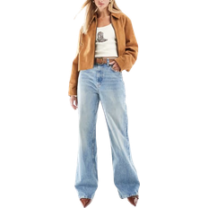 ASOS Ljusblå dad jeans med vida ben