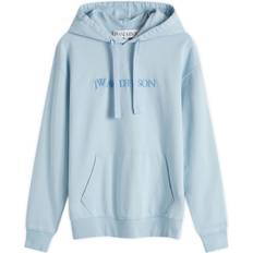 JW Anderson Embroidered Logo Hoodie Felpe Celeste - Blue