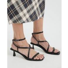 River Island Kitten Heeled Strappy Sandals - Black