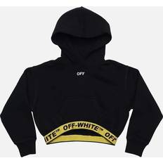 Juniors Logo Industrial Crop Hoodie - Black