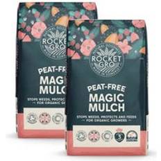 Thompson & Morgan RocketGro Peat-Free Magic Mulch 50 Litre Bag x 2 Brown