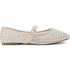 Fabric Ballerinas Kurt Geiger Nina Mesh Gem Ballet Flats - Beige