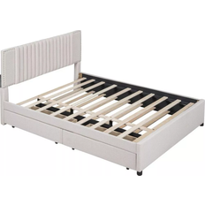 Queen bed frame drawers Simplie Fun Queen Xl Classic