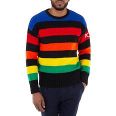 Polo Ralph Lauren Multicoloured Jumpers Polo Ralph Lauren Wool-Blend Logo Striped Sweater - Multi-Color