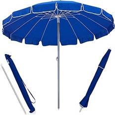 Ombrelloni e Accessori Bakaji Ombrellone Antivento da Mare 220 cm con Palo in Alluminio 32mm
