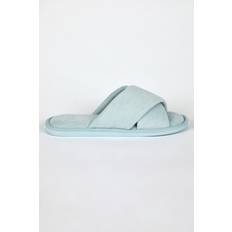 Shoes Roman Cross Over Open Toe Slipper - Blue