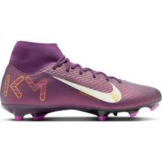 Nike Men's Mercurial Superfly 10 Academy MG High-Top Soccer Cleats - Purple/Pale Ivory