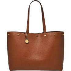 Fossil Leather Tote Medium Brown