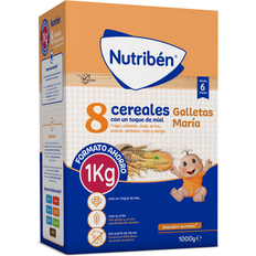 Cereales, Gachas y Avena Nutribén Papilla 8 Cereales De Miel Y Galletas María 1 Kg