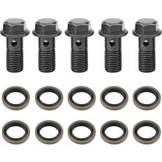 5pcs Motorcycle Banjo Bolts & Washers for Brake Caliper Master Cylinder M10 x 1.25mm