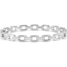 Nomination Metal Bracelets Nomination Silver Pretty CZ Rigid Chain Bangle