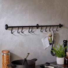 Dunelm Pack of 10 Matte Black Rail Hooks Hook & Hanger