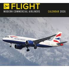 Calendars Carousel Calendars Flight Modern Commercial Airliners 2026 Wall Calendar