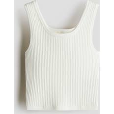 Girls Tank Tops Children's Clothing H&M Girls Rib-knit Vest Top - White