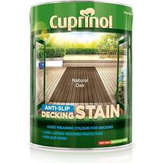 Cuprinol Brown Paint Cuprinol Anti-Slip Decking Stain 5 L - Woodstain Natural Oak 5L