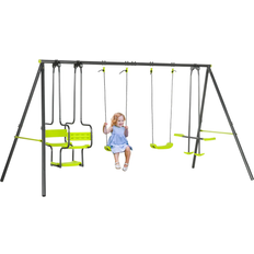 OutSunny Garden Swing Set with Double Swings