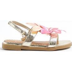 Gold Sandals Children's Shoes River Island Orchid Flower Sandals - Gold
