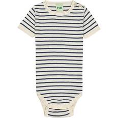 FUB Børnetøj FUB Baby SS Body - Ecru/Washed Indigo