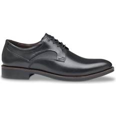 Johnston & Murphy Men's Holcomb Plain Toe Oxfords Black Water-Resistant Full Grain