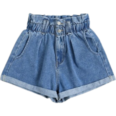 Shein Damenmode, einfarbige, lockere Denim-Shorts