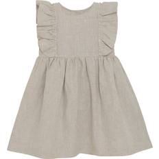 Huttelihut Kjoler Huttelihut Dress SS Linen Str 98 - Antique White