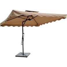 Ombrelloni e Accessori Bakaji Ombrellone Da Giardino Decentrato 2,5 Mt Tortora Con Pendente