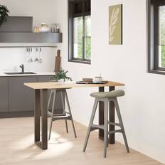 vidaXL Sofabordben U-formet 2 Stk Naturstål 50x90-91 cm Stål Bordben