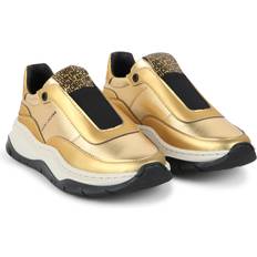Marc Jacobs Girls Logo Print Slip-On Sneakers - Gold Tone