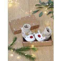 Babies - Beige Slippers Vertbaudet Christmas Reindeer Slippers - Beige