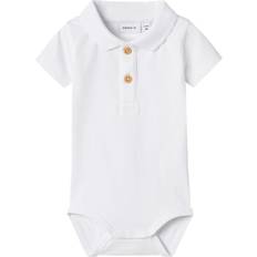 Långa ärmar Bodys Name It NbmHofman Polo T-shirt - Bright White