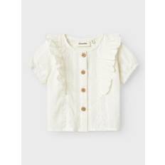 Name It Enfärgade Skjortor Name It Nbfjazelle Ss Loose Shirt - Vit