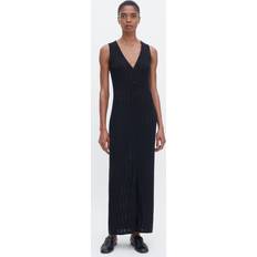 Filippa K Buttoned Lace Knit Dress - Black