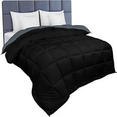 Utopia Bedding Down Alternative Reversible Comforter 220 x 230 cm King Black/Grey Duvet