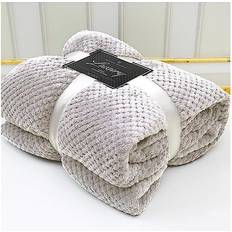 Luxury Waffle Fleece Popcorn Throw 200 x 240 cm Blankets