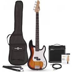 Gear4music LA Bass Guitar Sunburst 15W Bass Amp Pack