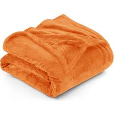 Utopia Bedding Fleece 300GSM Luxury Blankets Orange (228.6x228.6cm)
