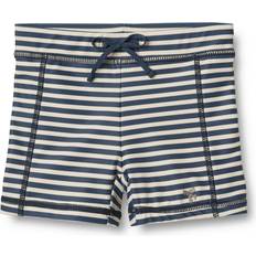 Gråa Badbyxor Barnkläder Wheat Badbyxor UV40+ - Ulrik - Blue Stripe