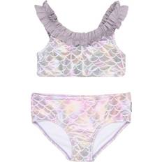 White Bikinis Children's Clothing Mikk-Line Kid's Bikini Recycled AOP - White
