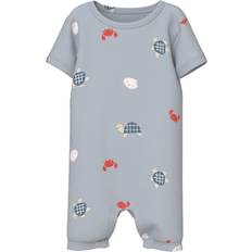 0-1M UV-dragter Børnetøj Name It Sunsuit Vroels - Pearl Blue/Sea Animals