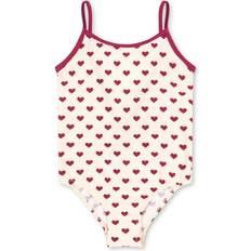 Konges Sløjd A/S Kids Bowie Swimsuit - Beige/Burgundy