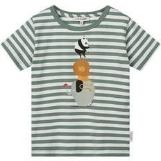 Liewood Överdelar Liewood T-shirt - Apia - Cirkus/Stripe Pepparmynta