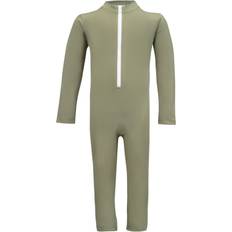 Petit Crabe Børnetøj Petit Crabe Basic Badeheldragt - Olive
