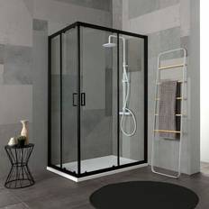Cabine Doccia Box Doccia City 70x90 h 190 Profilo Nero Opaco