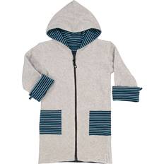 Geggamoja Morgonrockar Barnkläder Geggamoja Kids Bathrobe - Greymel/Navy