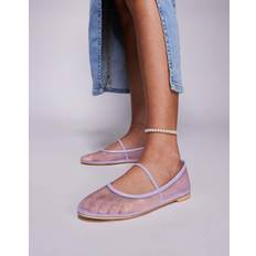 Gula Ballerinaskor Public Desire Twiggie Ballerinaskor I Mesh - Ljuslila
