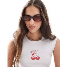Ceres Slim Rectangle Sunglasses - Black