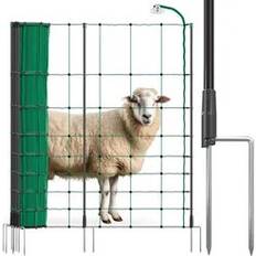 Hühnerzäune VOSS Farming Schafzaun 108cm 50m 20 Pfähle 2 Spitzen Grün