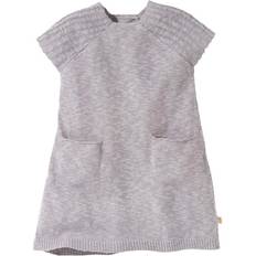 Disana Kid's Leinen-Strickkleid Klänning Barn - Färg Grå/Lila