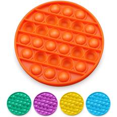 Aspect Push Pop Bubble Stress Relief And Anti-Anxiety Tools for Kids Round Orange